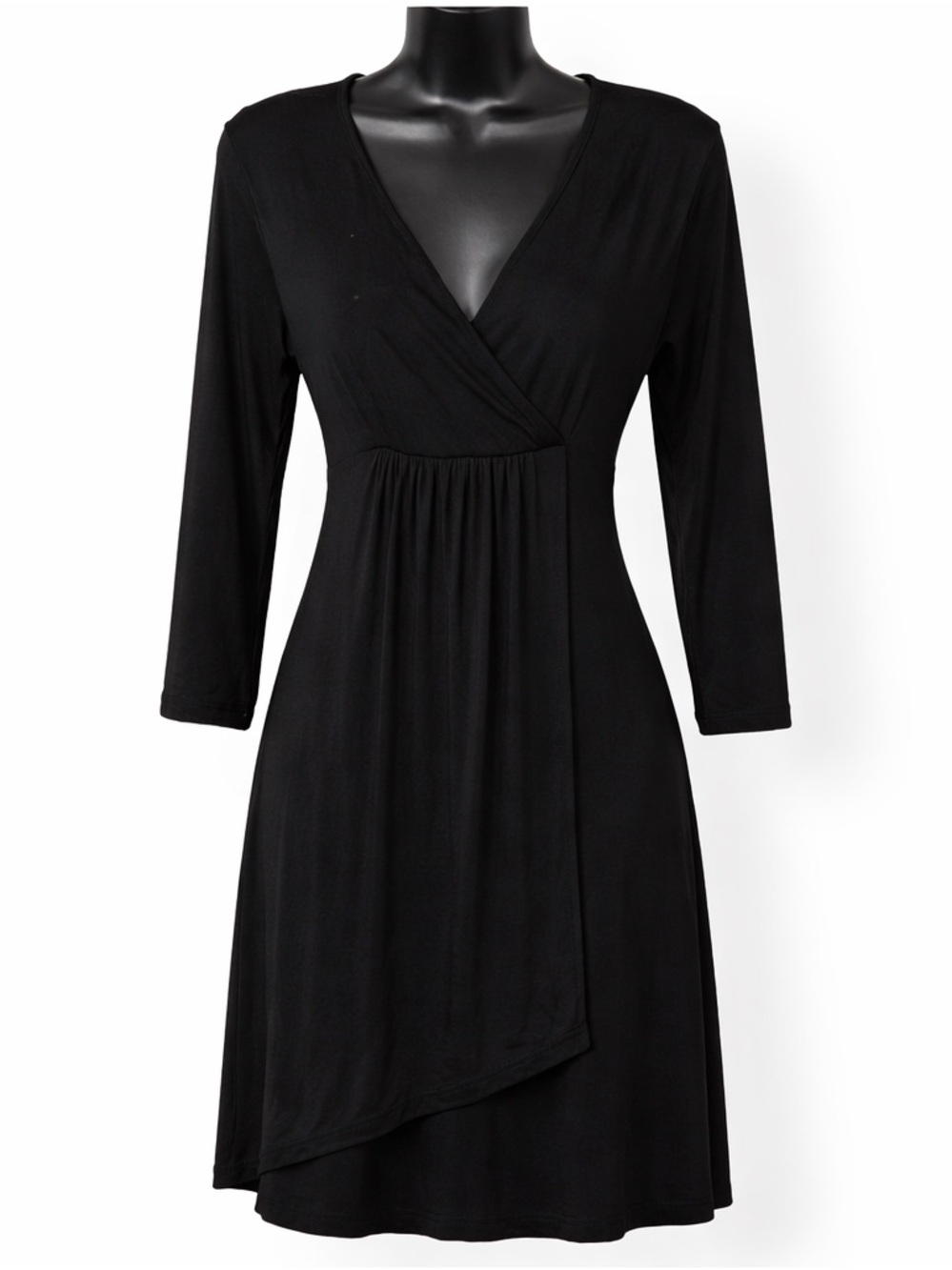 SOMA Faux Wrap Dress Black Size XS Women’s Soft, Stretch Casual - Picture 4 of 11